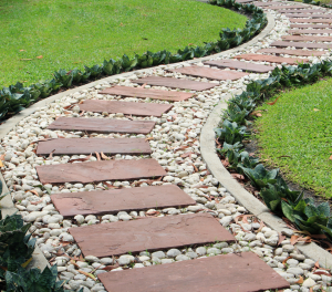 caminhos de pedras naturais